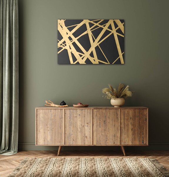 Impresi Obraz Abstraktný zlato šedý - 60 x 40 cm
