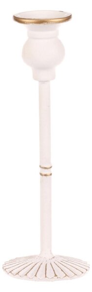Kovový svietnik 24 cm biely FUP542