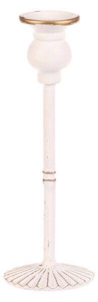 Kovový svietnik 24 cm biely FUP542
