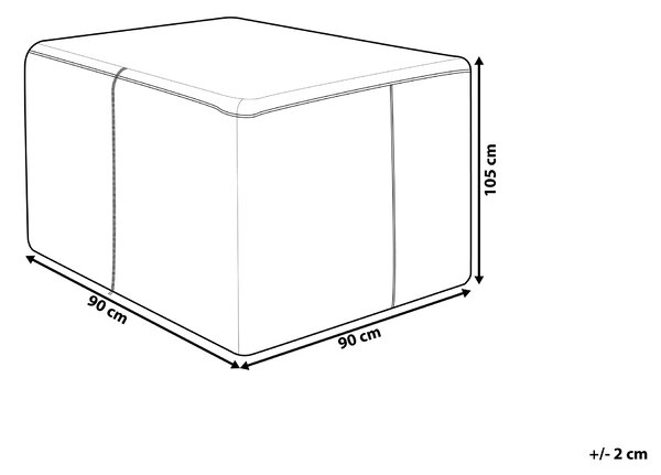 Ochranná plachta na záhradný nábytok sivá PVC polyester 90 x 90 x 105 cm kryt proti dažďu