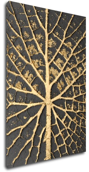 Impresi Obraz Zlatá štruktúra listu - 40 x 60 cm