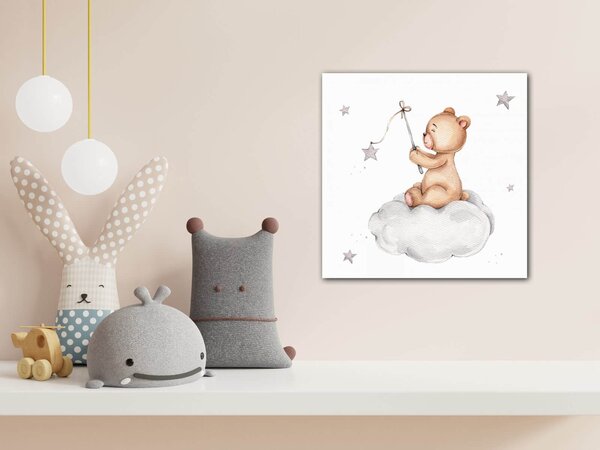 Impresi Obraz Medvedík a hviezdičky - 20 x 20 cm
