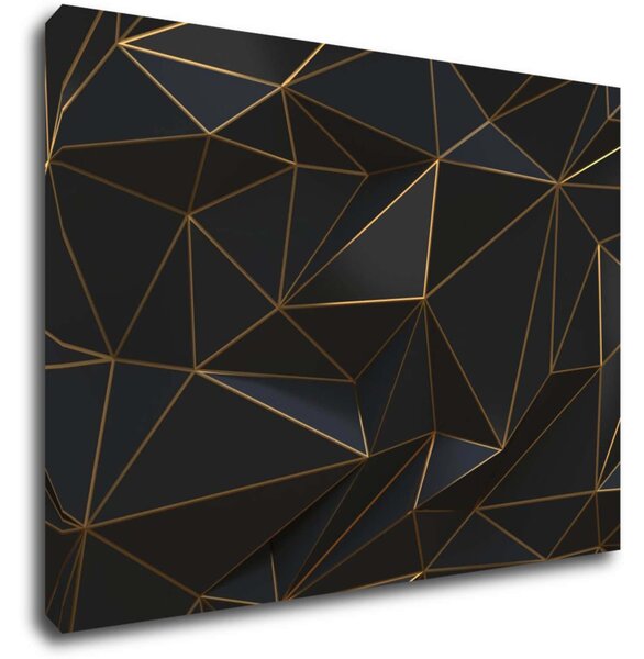 Impresi Obraz Abstraktné zlaté trojuholníky - 70 x 50 cm