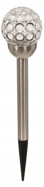Solárna lampa GLOBA strieborná