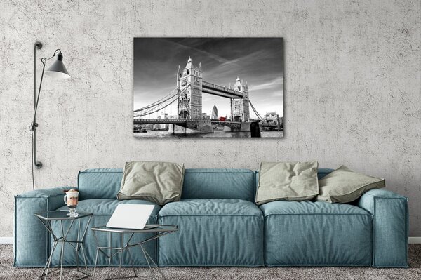 Impresi Obraz Tower Bridge čiernobielý - 30 x 20 cm