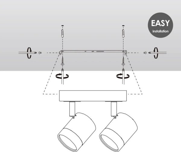 LED Stmievateľné bodové svietidlo MANU 2xGU10/5,8W/230V biela