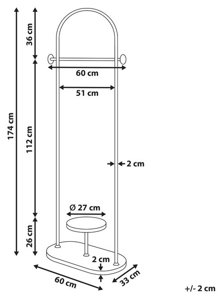 Vešiak na oblečenie čierny oceľ kov 174 cm stojan na kabáty moderný industriálny štýl predsieň spálňa