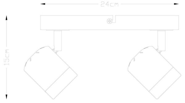 LED Stmievateľné bodové svietidlo MANU 2xGU10/5,8W/230V biela