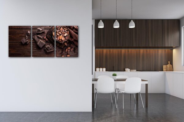 Impresi Obraz Zátišie s čokoládou - 150 x 70 cm (3 dielny)