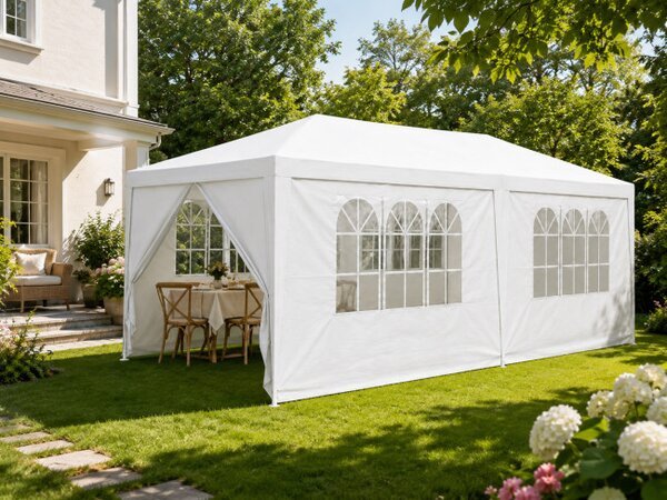 Záhradný párty stan TENO biely 3x6 m