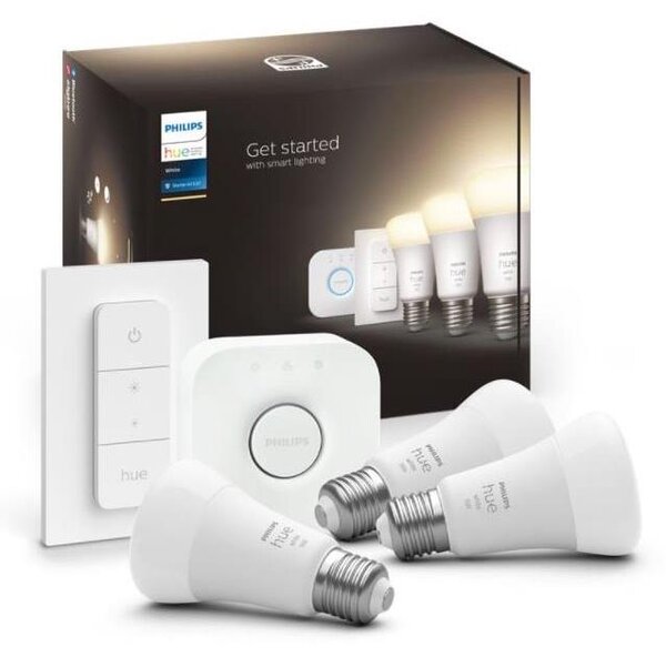 Základná sada Philips Hue WHITE 3xE27/9,5W 2700K + zariadenie k prepojeniu