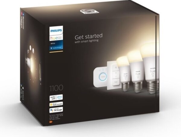 Základná sada Philips Hue WHITE 3xE27/9,5W 2700K + zariadenie k prepojeniu