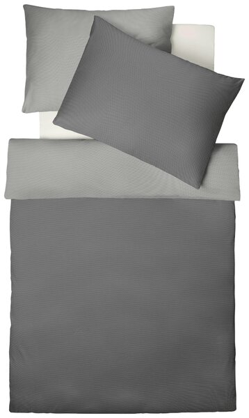 POSTEĽNÁ BIELIZEŇ, flanel, antracitová, sivá, 140/200 cm Fleuresse - Obliečky & plachty