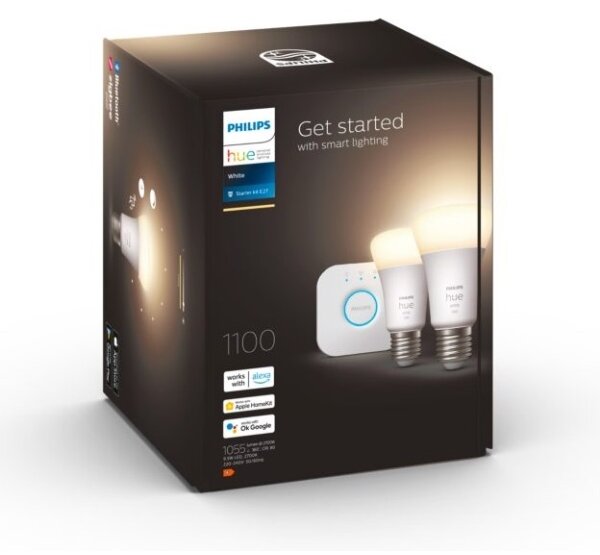 Základná sada Philips Hue WHITE 2xE27/9,5W 2700K + zariadenie k prepojeniu