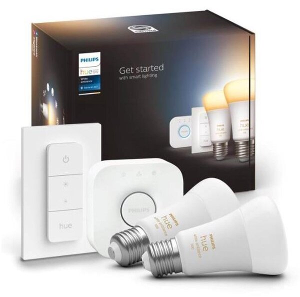 Základná sada Philips Hue WHITE AMBIANCE 2xE27/8W/230V + zariadenie k prepojeniu