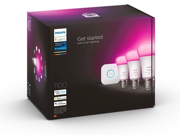 Základná sada Philips Hue WACA 3xE27/9W/230V 2000-6500K + zariadenie k prepojeniu