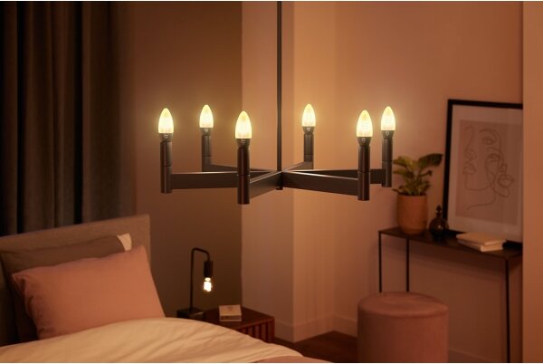 LED Stmievateľná žiarovka Philips Hue WHITE FILAMENT E14/4,5W/230V 2100K