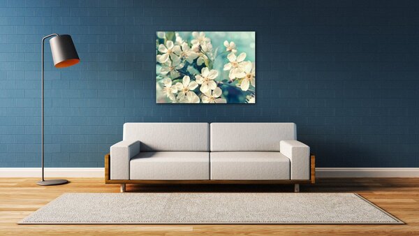 Impresi Obraz Čerešňový kvet modré pozadie - 60 x 40 cm