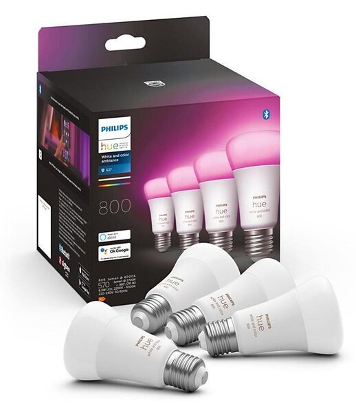 SADA 4x LED Stmievateľná žiarovka Philips Hue WACA E27/6,5W/230V 2000-6500K