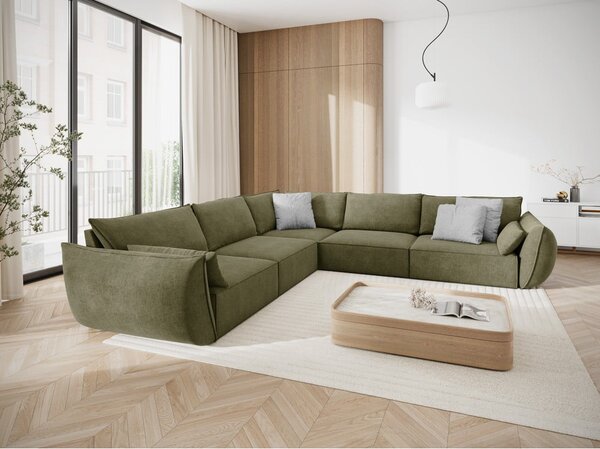 Zelená rohová pohovka (variabilná) Vanda - Mazzini Sofas