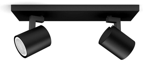 Philips - LED Stmievateľné bodové svietidlo Hue RUNNER 2xGU10/4,2W/230V + DO čierna