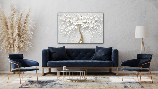 Impresi Obraz Biely strom s kvetinami - 60 x 40 cm