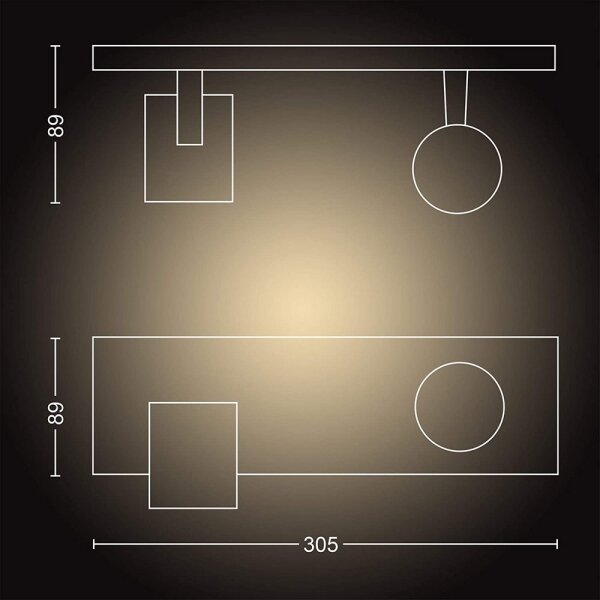 Philips - LED Stmievateľné bodové svietidlo Hue RUNNER 2xGU10/4,2W/230V + DO biela