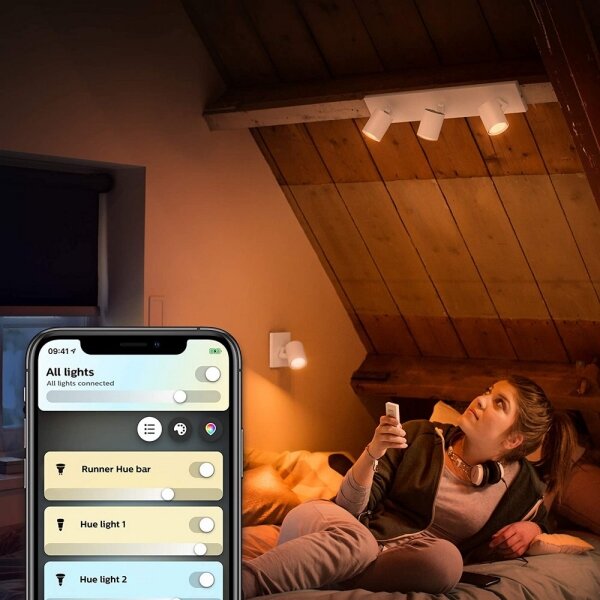 Philips - LED Stmievateľné bodové svietidlo Hue RUNNER 1xGU10/4,2W/230V + DO biela