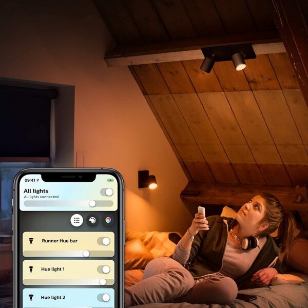 Philips - LED Stmievateľné bodové svietidlo Hue RUNNER 2xGU10/4,2W/230V + DO biela