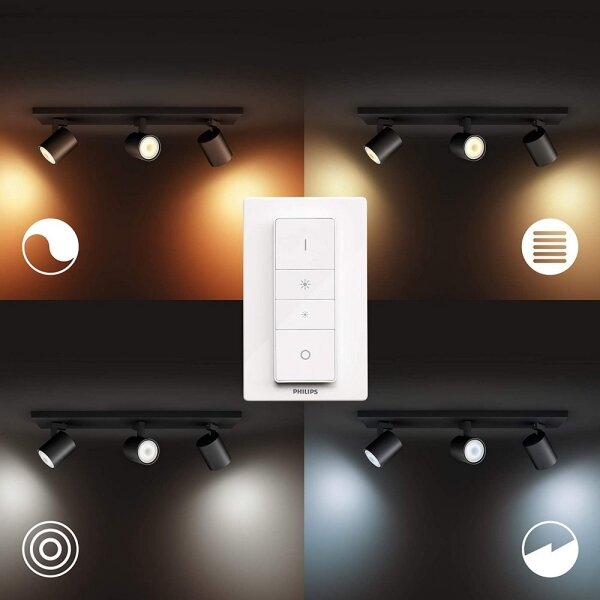 Philips - LED Stmievateľné bodové svietidlo Hue RUNNER 3xGU10/4,2W/230V + DO čierna