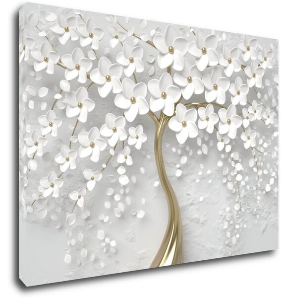 Impresi Obraz Biely strom s kvetinami - 70 x 50 cm