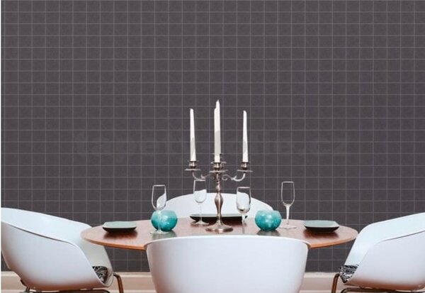 Vliesové tapety na stenu Luxury 30672-1 rozmer 10,05 m x 0,53 m, štvorce sivé s hnedou škárou, A.S. Création