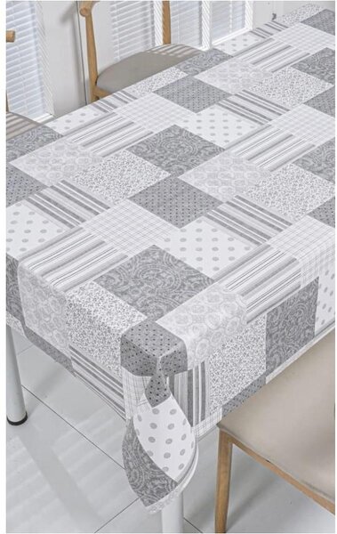 Obrus PVC 3581562, metráž, 20 m x 140 cm, patchwork sivý, IMPOL TRADE