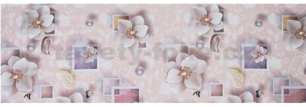 Obrus PVC 3581549, metráž, 20 m x 140 cm, luxusný kvetinový vzor, IMPOL TRADE