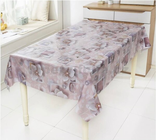 Obrus PVC 3581549, metráž, 20 m x 140 cm, luxusný kvetinový vzor, IMPOL TRADE