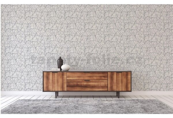 Vliesové tapety na stenu Elegance 3 30507-3 rozmer 10,05 m x 0,53 m, popínavé vetvičky čierne na bielom podklade, A.S. Création