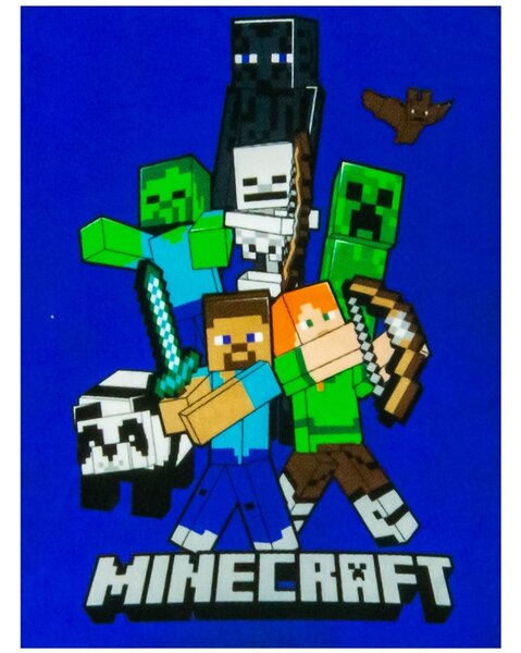 Carbotex Detská deka Minecraft Time to Mine, 100 x 140 cm