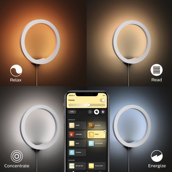 Philips 40901/31/P9-LED RGBW Stmievateľné nástenné svietidlo Hue SANA LED/20W/230V