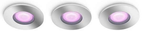 Philips-SADA 3xLED RGB Stmievateľné podhľadové svietidlo Hue 1xGU10/5,7W/230V IP44
