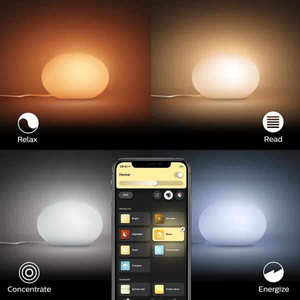 Philips 40904/31/P9-LED RGB Stmievateľná stolná lampa Hue FLOURISH 1xE27/9,5W/230