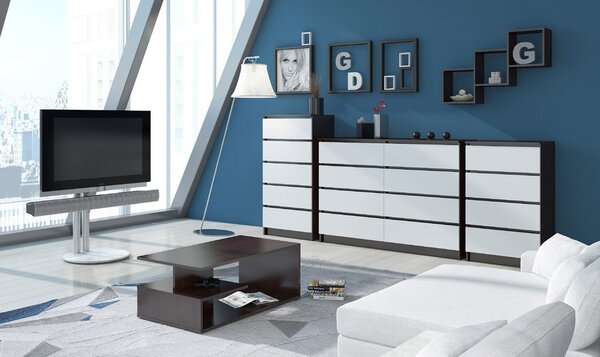 Ak furniture Sada políc Kika 25x25 cm wenge