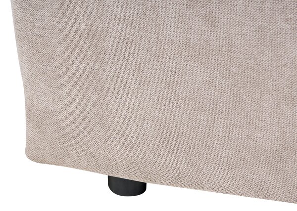 Posteľ s úložným priestorom sivobéžová látkové čalúnenie 140 x 200 cm vertikálne prešívanie zdvíhací rám vysoké čelo moderný štýl spálňa