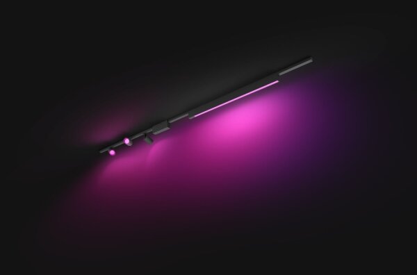 Philips-SADA 4xLED RGB Stmievateľné svietidlo do lištového systému Hue LED RGB/44,6W/230V