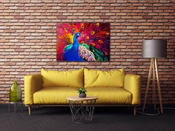 Impresi Obraz Farebný páv - 70 x 50 cm