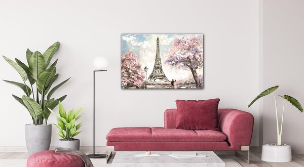 Impresi Obraz Eiffelova věž kreslená - 60 x 40 cm