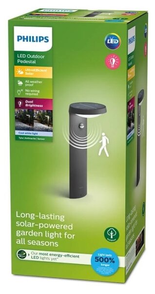 Philips - LED Solárna lampa so senzorom TYLA LED/1,2W/4V 4000K IP44
