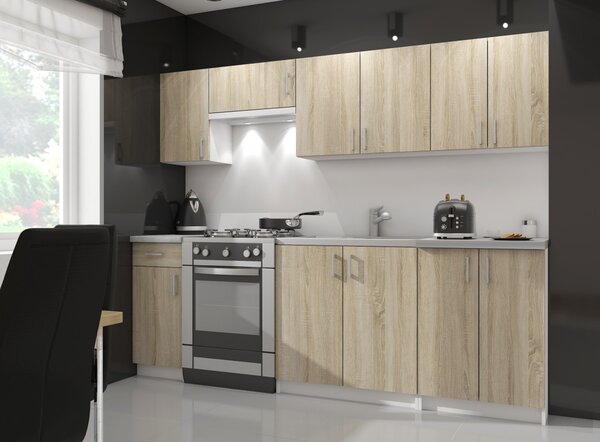 Ak furniture Kuchynská závesná skrinka Š 40cm D1 H720 Artus biela/sonoma