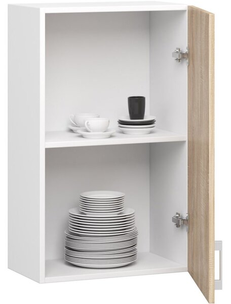 Ak furniture Kuchynská závesná skrinka Š 50cm D1 H720 Artus biela/sonoma