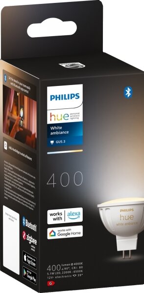 LED Stmievateľná žiarovka Philips Hue WA GU5,3/MR16/5,1W/12V 2200-6500K