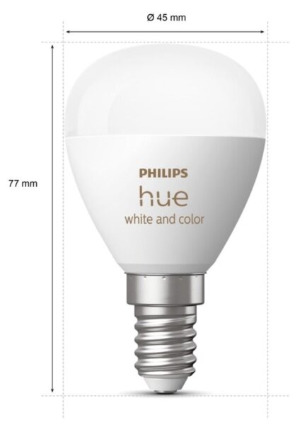 SADA 2x LED RGBW Stmievateľná žiarovka Philips Hue WACA P45 E14/5,1W/230V